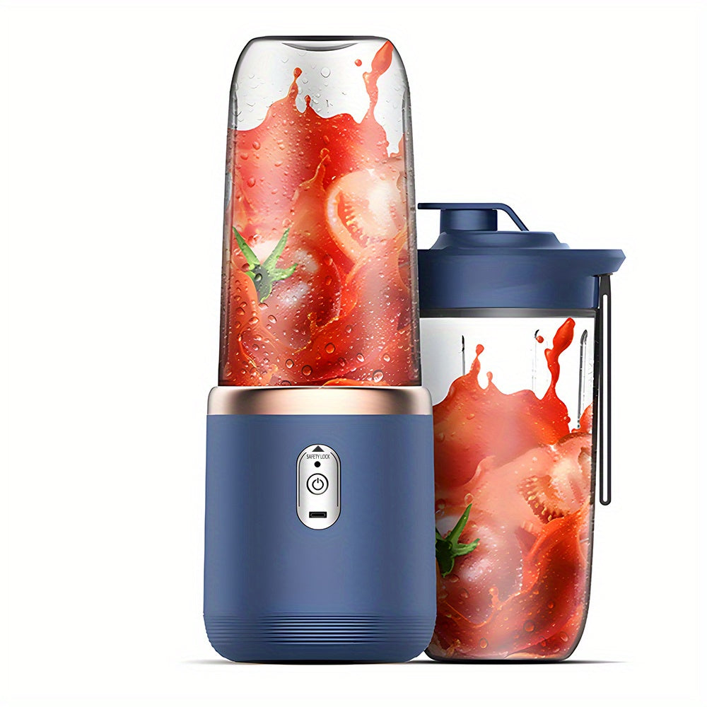 Portable 2-in-1 Stainless Steel Blender and Juicer for Fruit and Ice