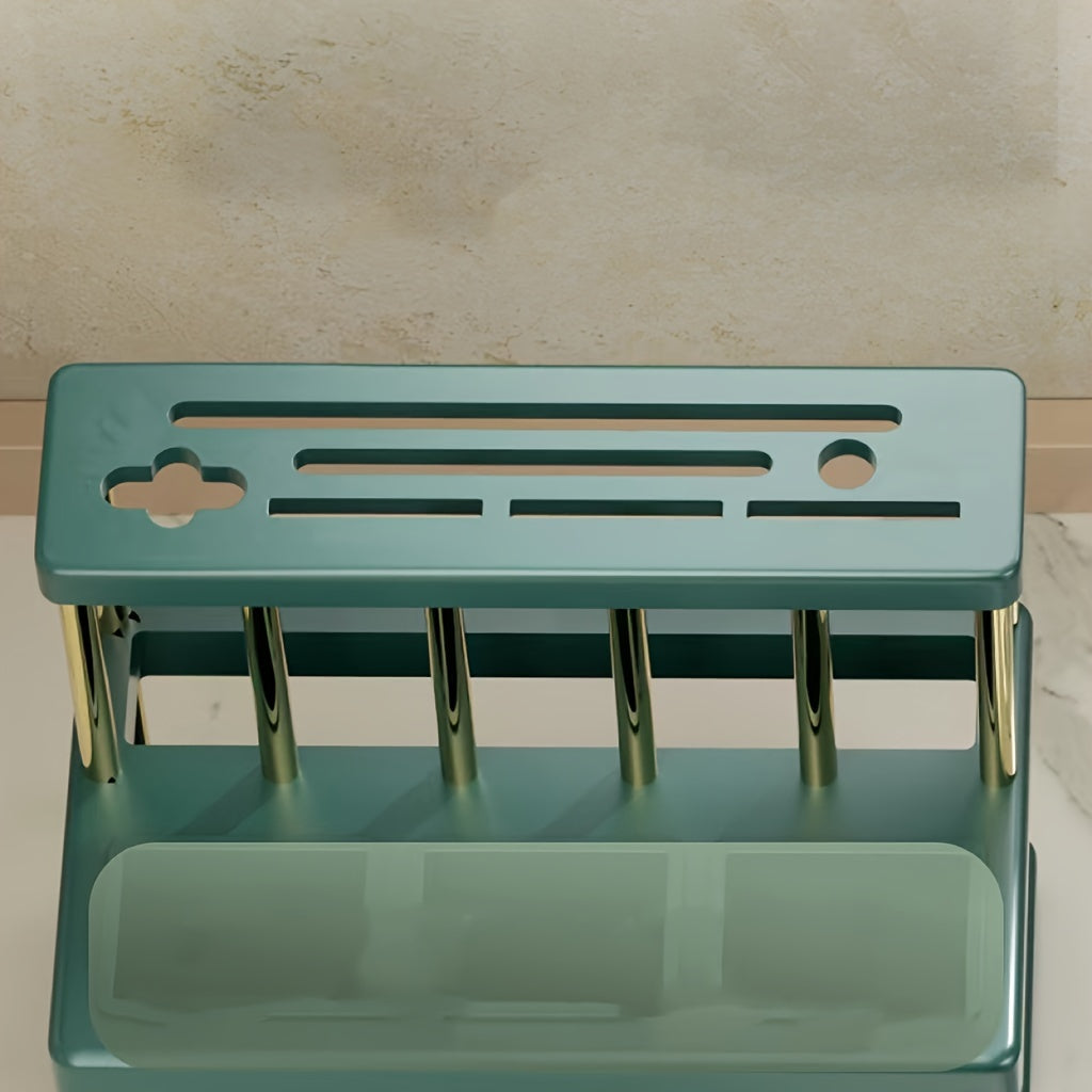 Kitchen Knife and Chopstick Holder, Wooden Shelf Rests for Kitchen Storage