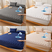 Waterproof Quilted Mattress Protector Single Double Hypoallergenic Polyester Easy to Clean