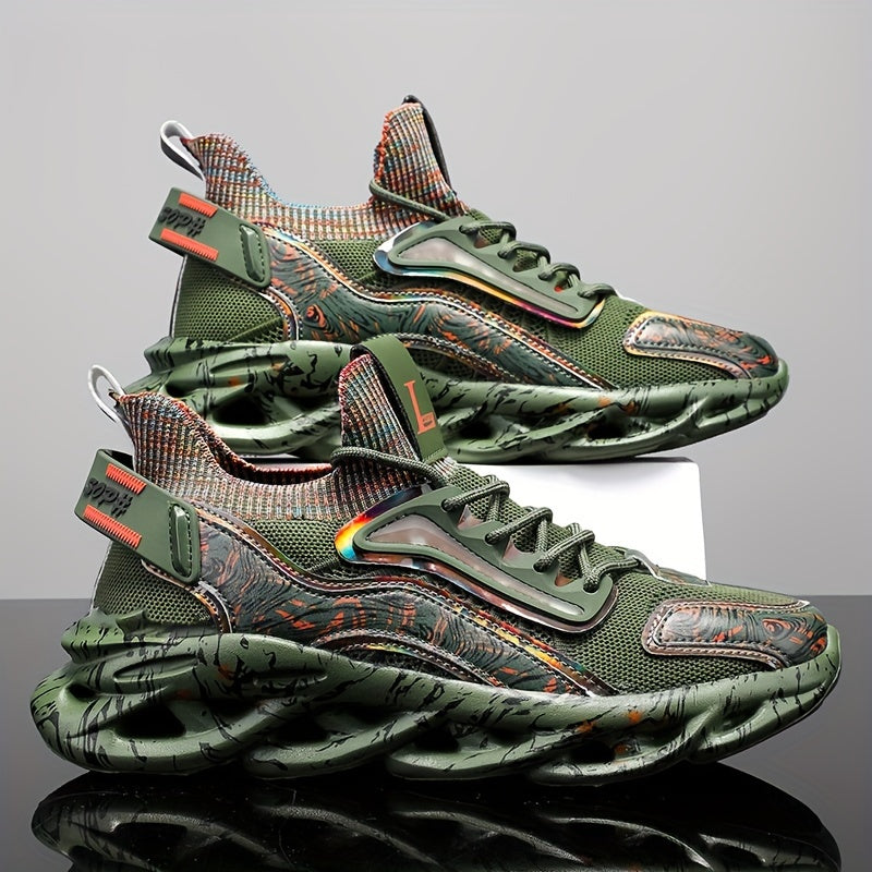 Men's Casual Sports Sneakers Rubber Sole Fabric Upper Low Top All-Season