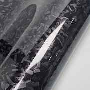 Envoltura de vinilo de fibra de carbono de alto brillo en plata 30×100cm para pegatinas de carrocería