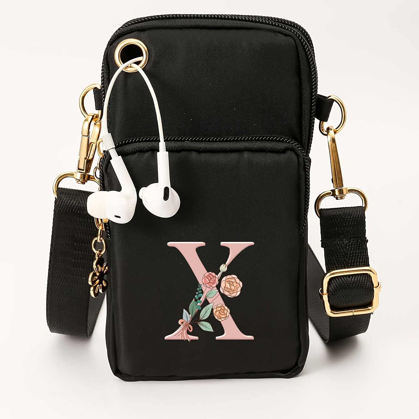 Ayollar uchun kichik yelka sumkasi, gul naqshli, kundalik ko‘p funksiyali crossbody sumka, kichik qo‘l sumkasi