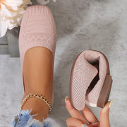 Women's Slip-On Mary Jane Flats Lightweight Square Toe Casual Shoes