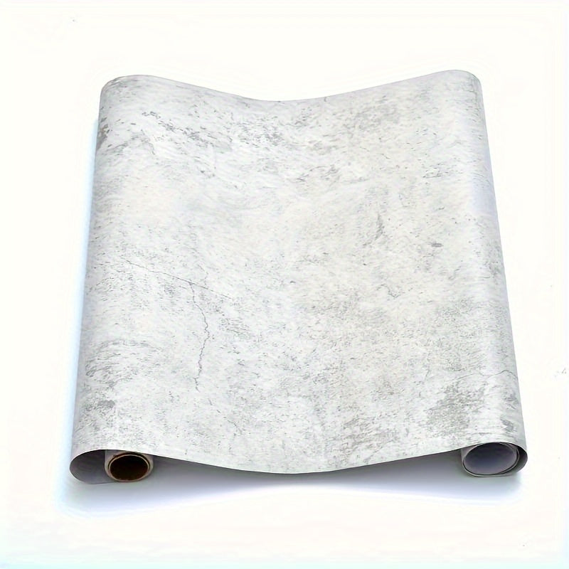 Kulrang-Oq Sement Yoriq Naqshli Devor Qog'ozi - Suvga Bardoshli, Olib Tashlanadigan Vinil Uy Bezash va Mebel Yangilash Uchun