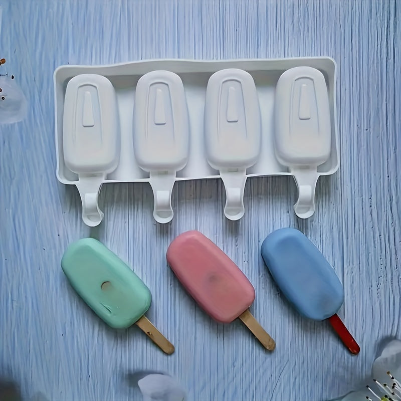 1 dona Muz Popsicle Shabloni, Silikon Muzqaymoq Shabloni, Shokolad Shabloni, Puding Shabloni, Jeli Shabloni, Shirinlik Shabloni, Muz Kublari Tray, Muzlatgich Tray, Oshxona Aksesuar, Bayram Ta'minoti