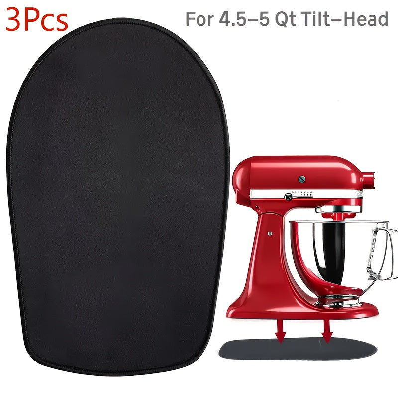 Non-Slip Rubber Pads for KitchenAid Mixers 5-8 Qt and 4.5-5 Qt Bowl Lift and Tilt Head Models Black