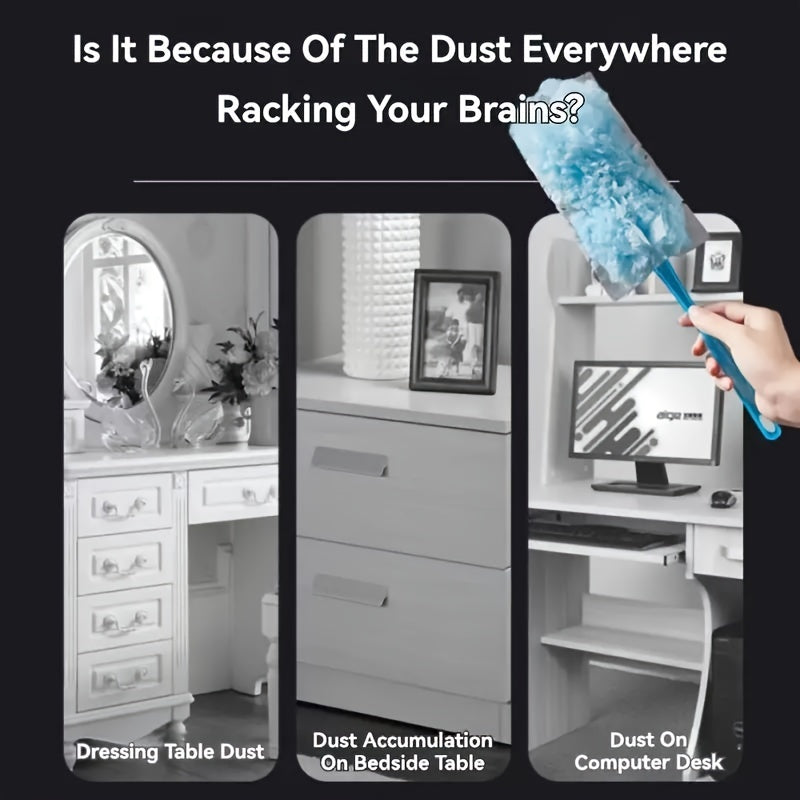 O'zgaruvchan elektrostatik chang tozalash matosi to'ldirishi - Elektronika, mebel, panjurlar va shift fanlarini tozalash uchun mos - 10, 30 yoki 50 dona paketlarda mavjud - Qo'lqop kiritilmagan - Zarur tozalash materiallari va