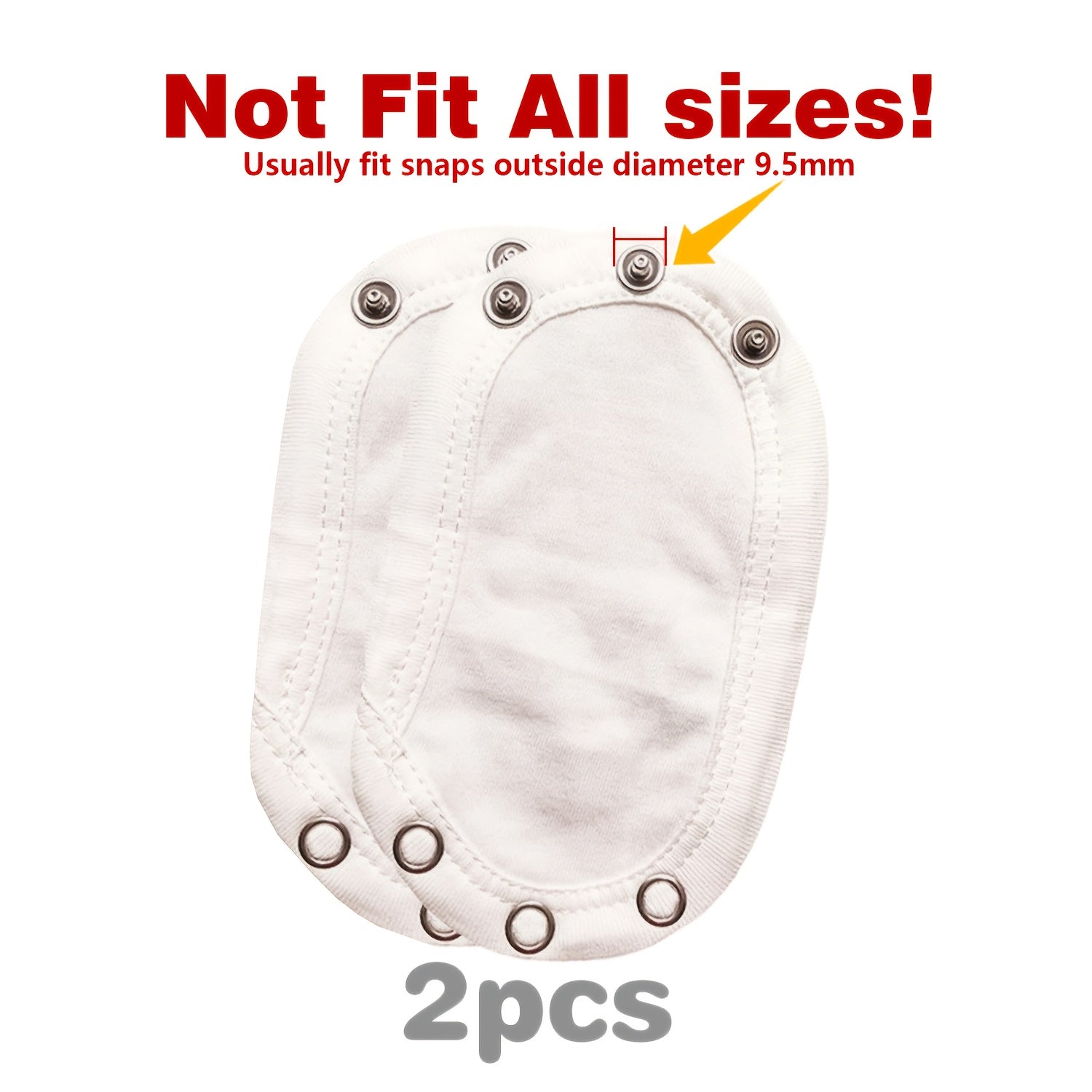 Baby Romper Extenders Set of 2 or 4 for Small Children White Pink Polyester