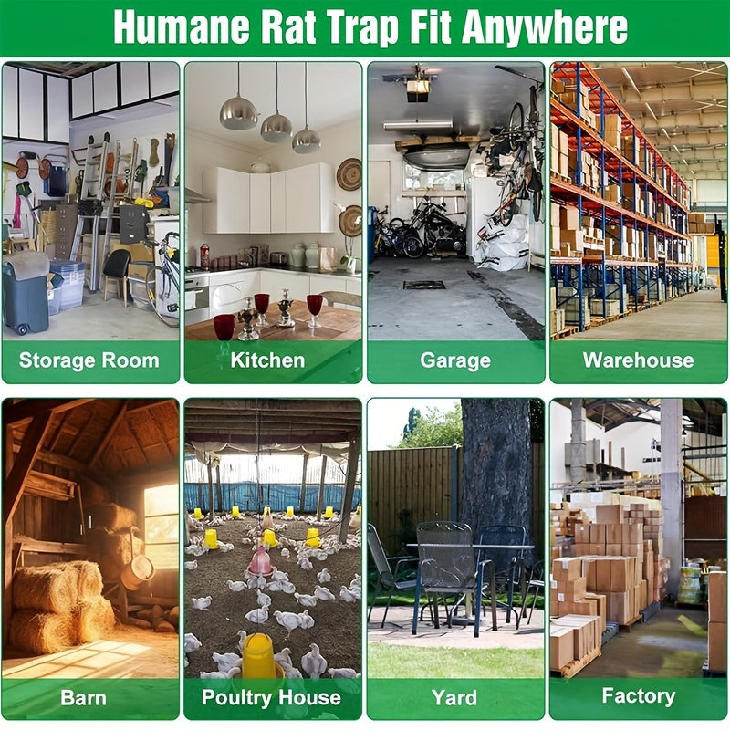 Humane Mouse Trap Indoor Outdoor Catch and Release Metal Pest Control