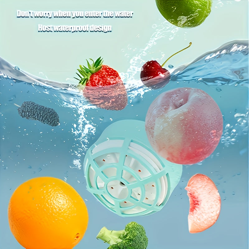 Portativ USB bilan quvvatlanadigan meva va sabzavot tozalagichi pestitsid qoldiqlarini samarali tarzda olib tashlaydi. Yengil yashil doira shaklidagi dizayn va oqim chiqarish joyi bilan. Uy sharoitida foydalanish uchun ideal. Kichik va samarali