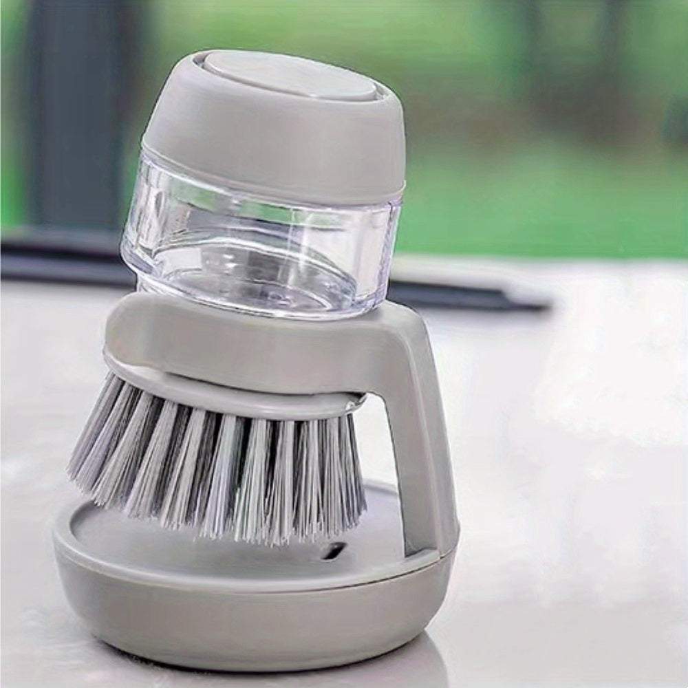 Hydraulic Tableware Washing Brush with Press Soap and Scale Removal Plate