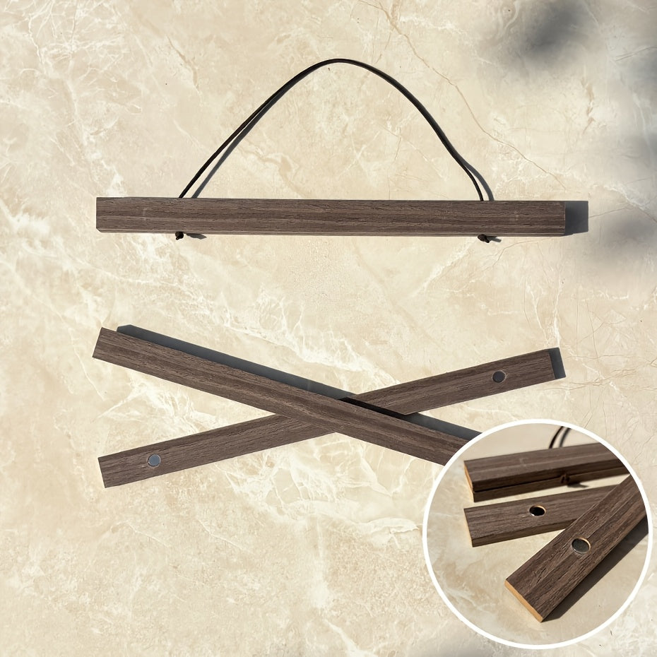 Zamonaviy magnitli yog'och ramkalar, turli o'lchamlarda, kuchli magnitlar bilan, har xil yuzalarda xavfsiz osish uchun mo'ljallangan, har qanday xonada fotosuratlar va kanvas san'at uchun ideal.