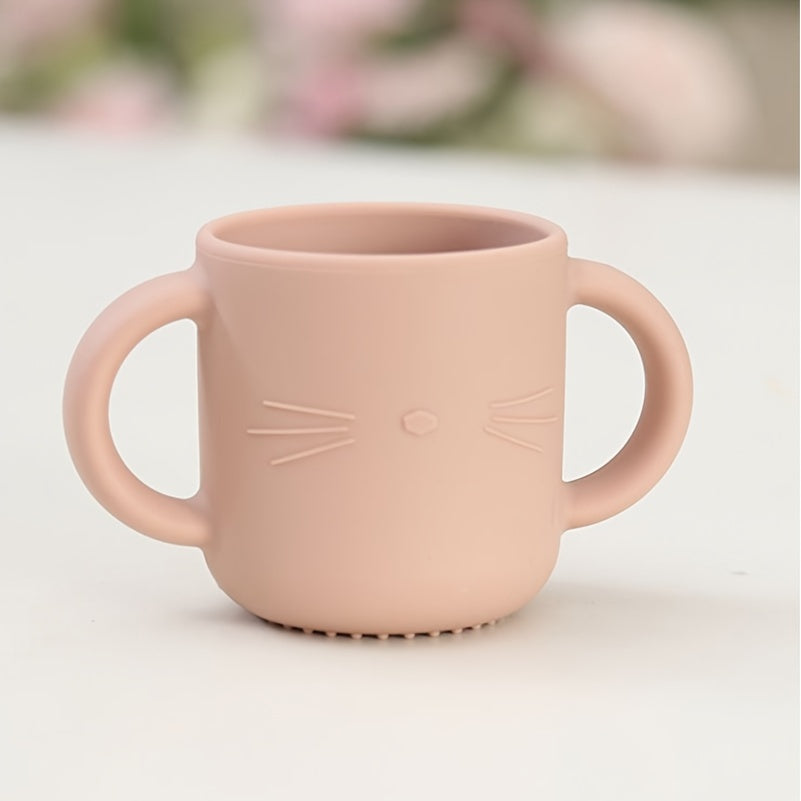 Vaso de silicona para niños de 5 oz con asa, libre de BPA, apto para alimentos, apto para lavavajillas, para mayores de 6 meses