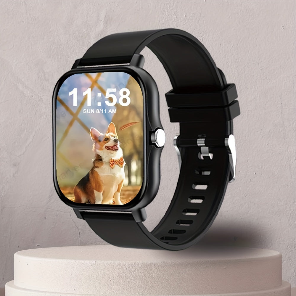 Smartwatch 4.65cm Full Touch Screen Wireless Calls Multi-Sport Monitoring Compatible with Android and iPhone