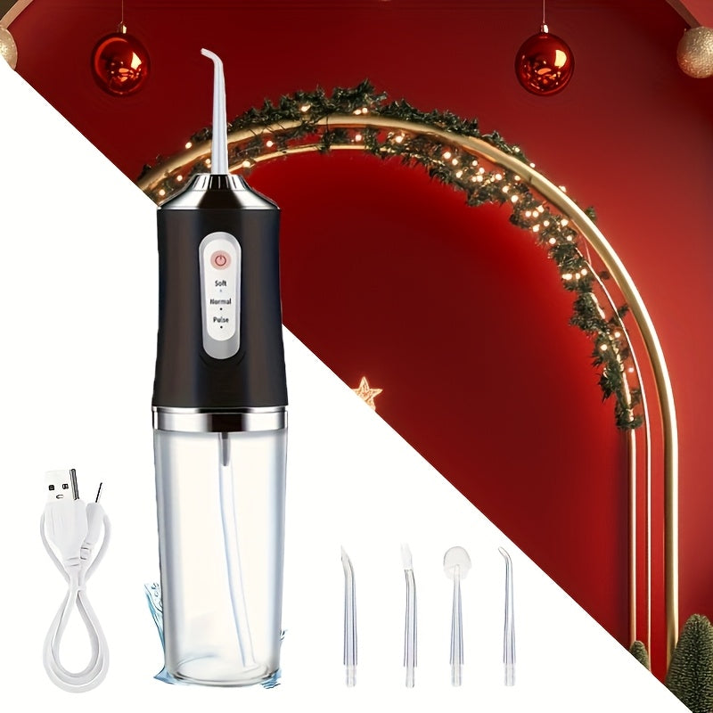 Erkaklar va ayollar uchun portativ elektr tish tozalash, 4 ta nozzli og'iz parvarishi