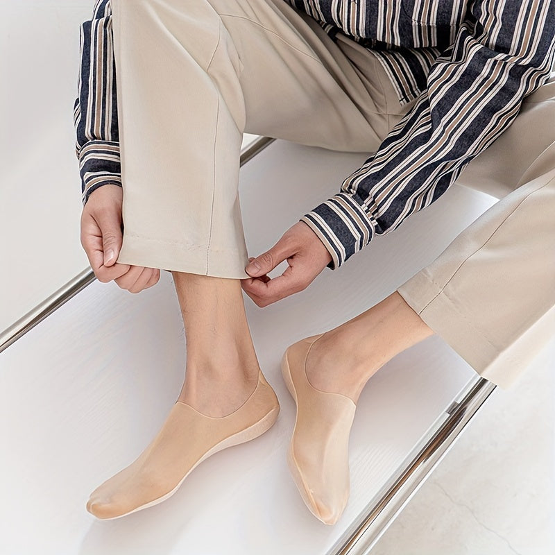 Мужской набор из 5 пар невидимых носков из дышащей сетки, легких, отводящих пот, устойчивых к запаху