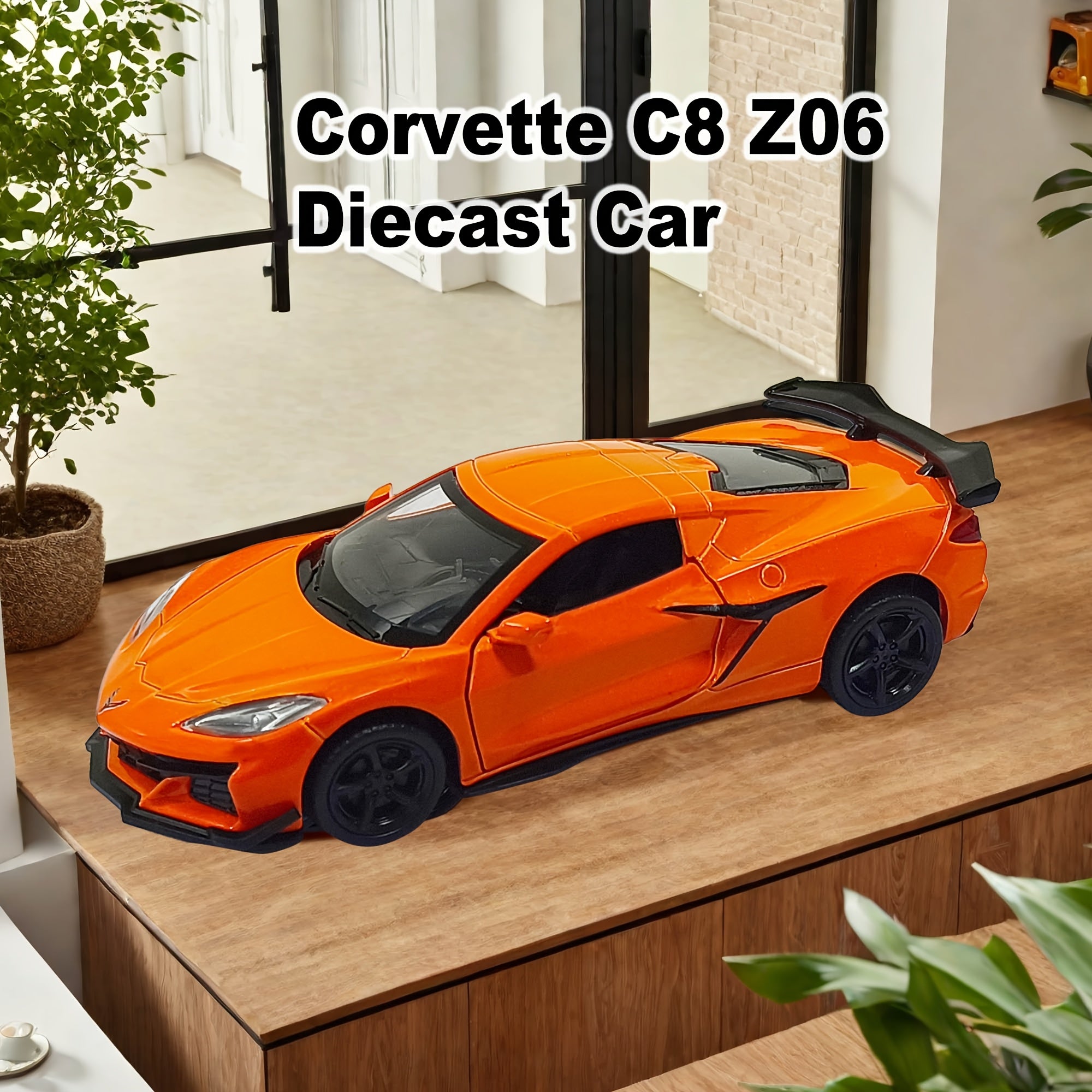 Adult Alloy Diecast Model Car 5-Inch Blue Coronavirus Z06 Collectible