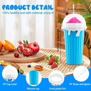 16.9oz Портативный стакан для слайши с крышкой, соломинкой и ложкой для смузи и угощений