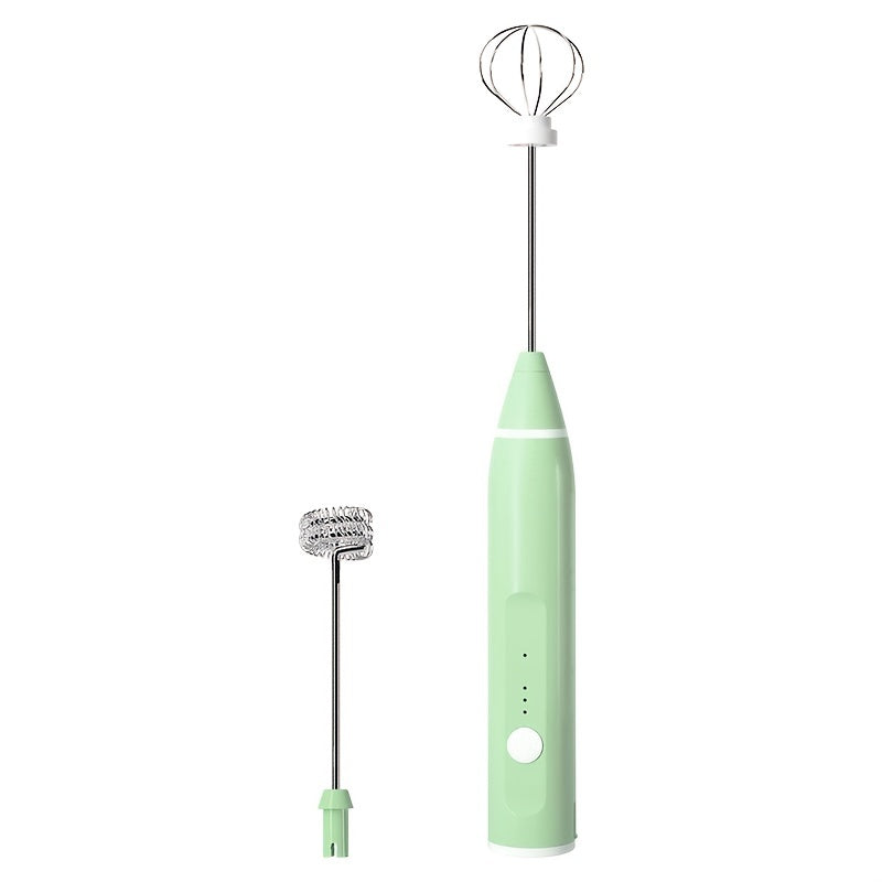 Portable Electric Milk Frother Handheld USB Rechargeable Coffee Mixer