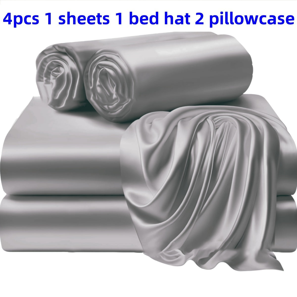 Solid Color Bed Sheets and Bed Skirts Set with Pillowcases - Soft and Silky Bedding