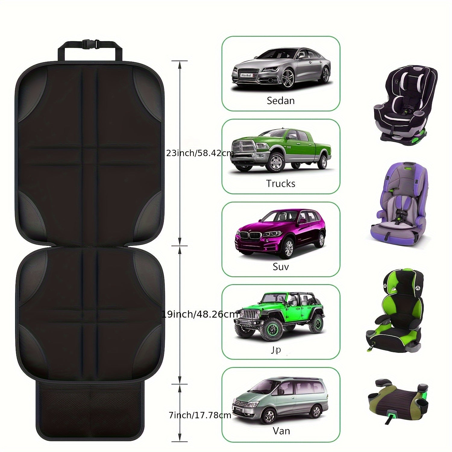 Child Car Seat Cushion Anti-Slip Dirt-Resistant Comfort Padding