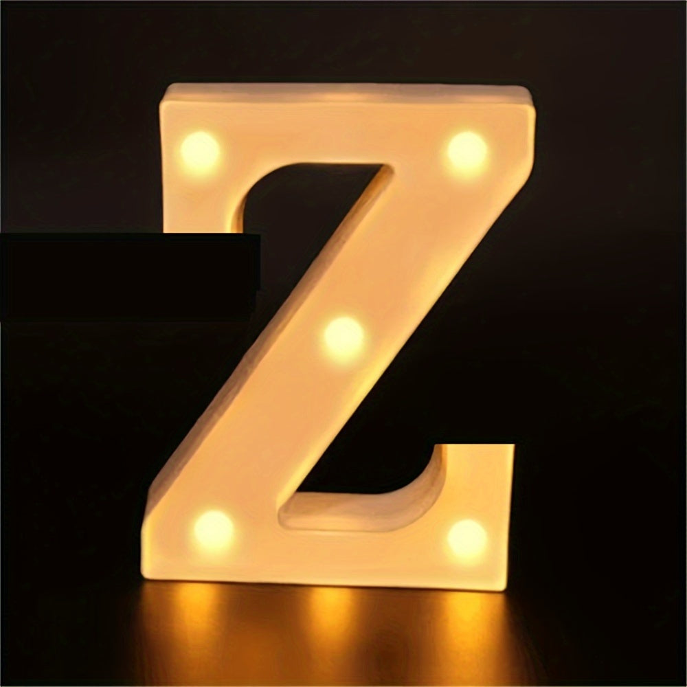 16cm LED Alphabet and Number Night Light Battery Powered Warm White for Home Decor