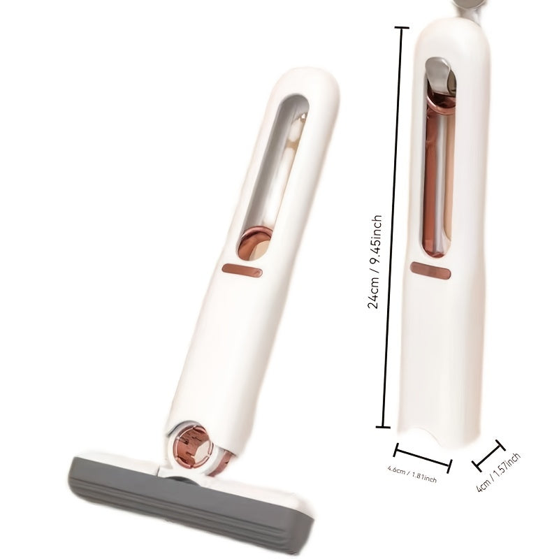 Portativ Qo'l Bilan Boshqariladigan Mini Mop - Oshxona, Hammom, Avtomobil va Shisha Yuzalarni Tozalash uchun Mukammal, Qulay Devorga O'rnatiladigan Egasi bilan Birga Kelaydi