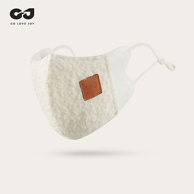 Winter Plush Double-Layered Face Mask for Men Women Warm Windproof Polyester