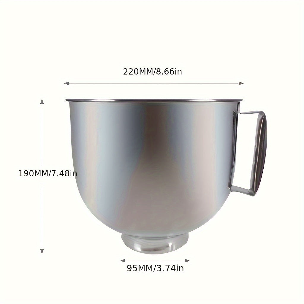 Stainless Steel Mixing Bowl Deep Splash-Proof Rust-Resistant for Stand Mixer