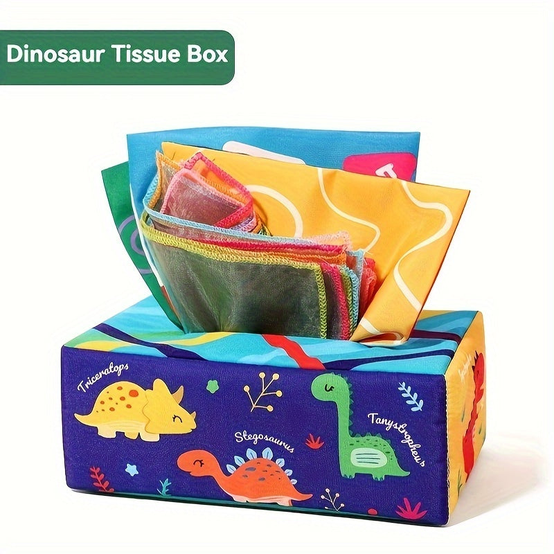 Kids' Toy Paper Towel Napkin Box with Paper Toy for Fine Motor Skills and Sensory Play