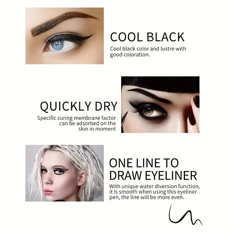 Lápiz de delineador de ojos y sombra de ojos impermeable para mujer, de larga duración y color intenso