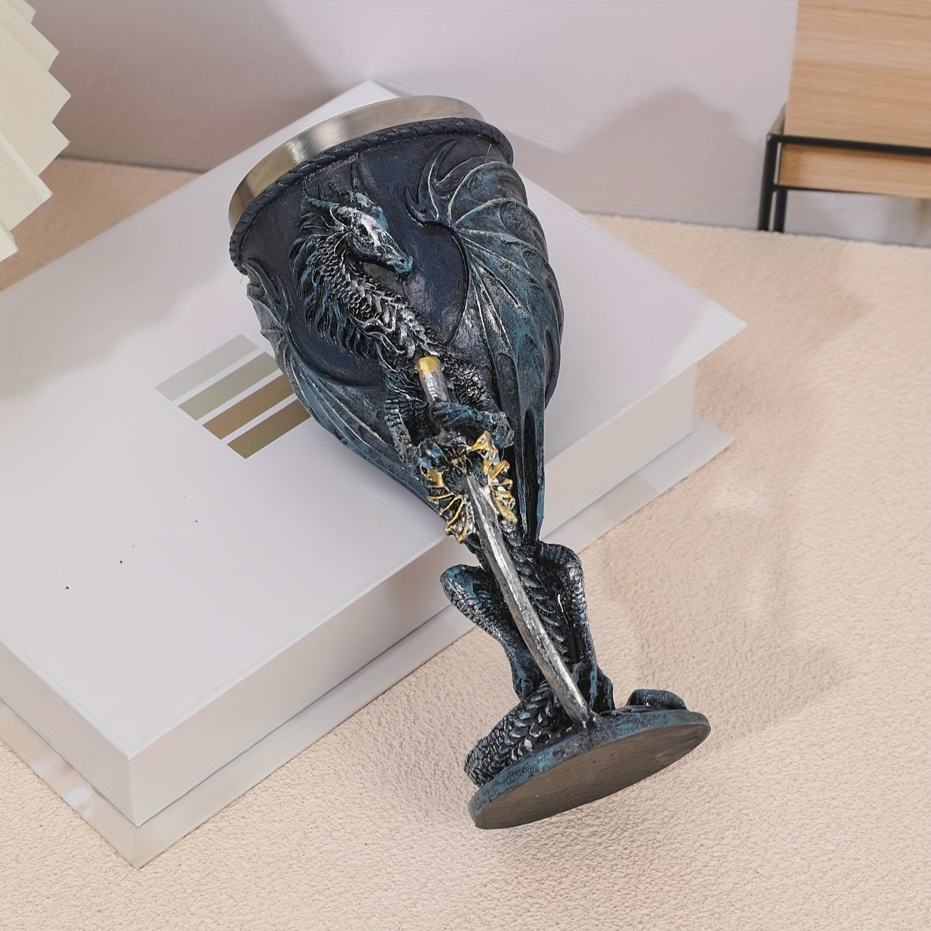 Dragon Sword Cup 200ml Resin Stainless Steel Gothic Drinkware for Parties and Home Decor