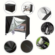Waterproof Outdoor Swing Chair Cover 210D Oxford Fabric UV Dust Protection Zipper