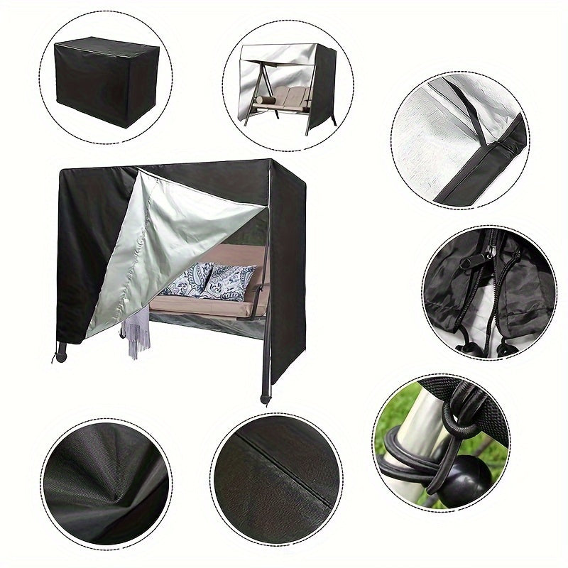 Waterproof Outdoor Swing Chair Cover 210D Oxford Fabric UV Dust Protection Zipper