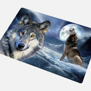 3D Snow Wolf Print Rug Soft Washable Floor Mat for Living Room Bedroom Kitchen