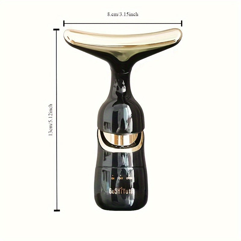 Bo'yin, ko'zlar va yuz terisi parvarishi uchun to'rt o'lchovli tebranuvchi massajchi.