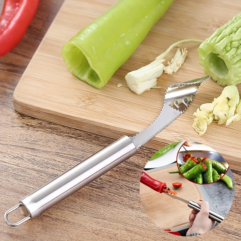 Stainless Steel Jalapeno Pepper Corer Sharp Seed Remover Kitchen Gadget