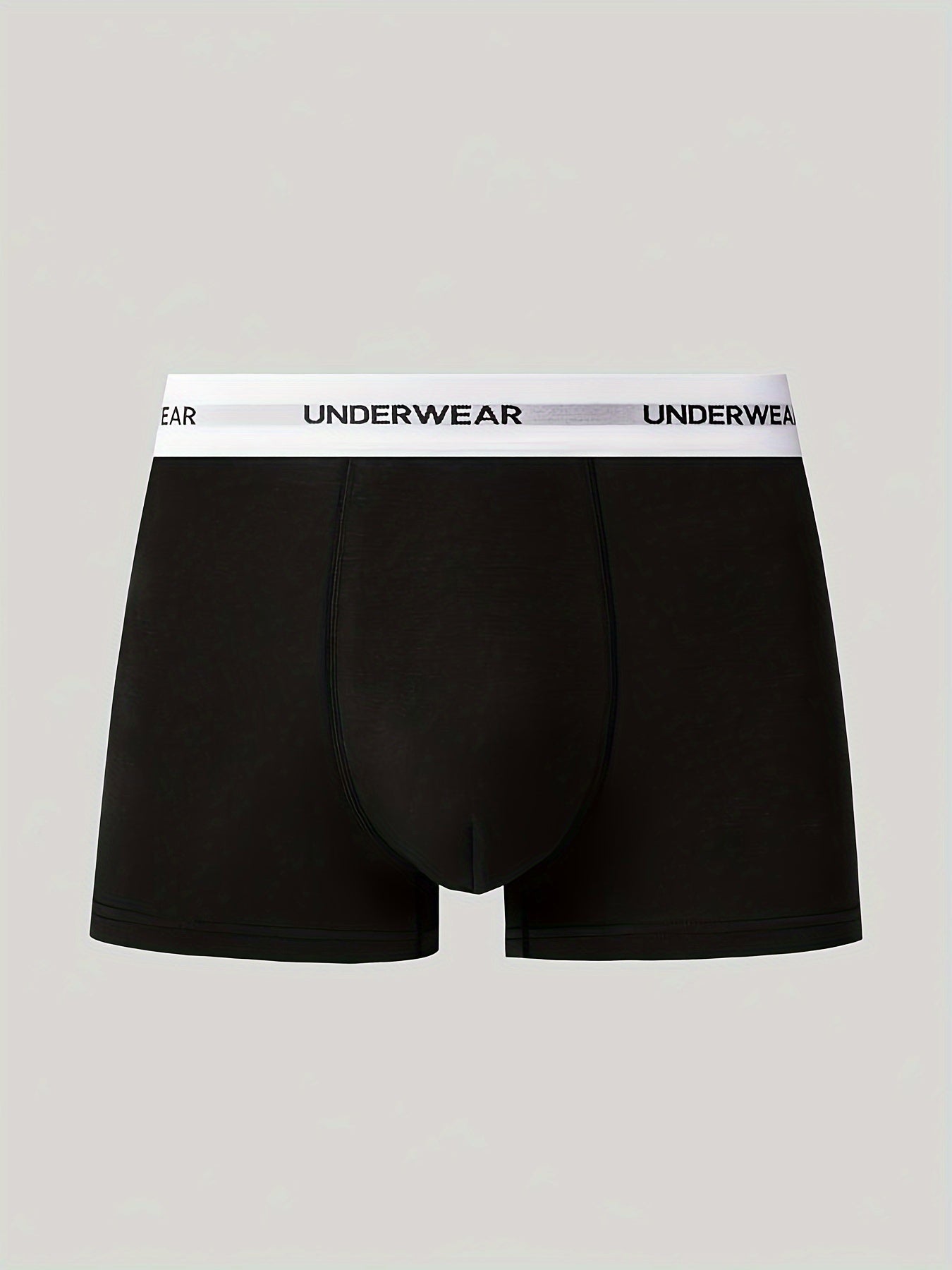 Men's Cotton Boxer Briefs Breathable Stretch Solid Color Pack of 5