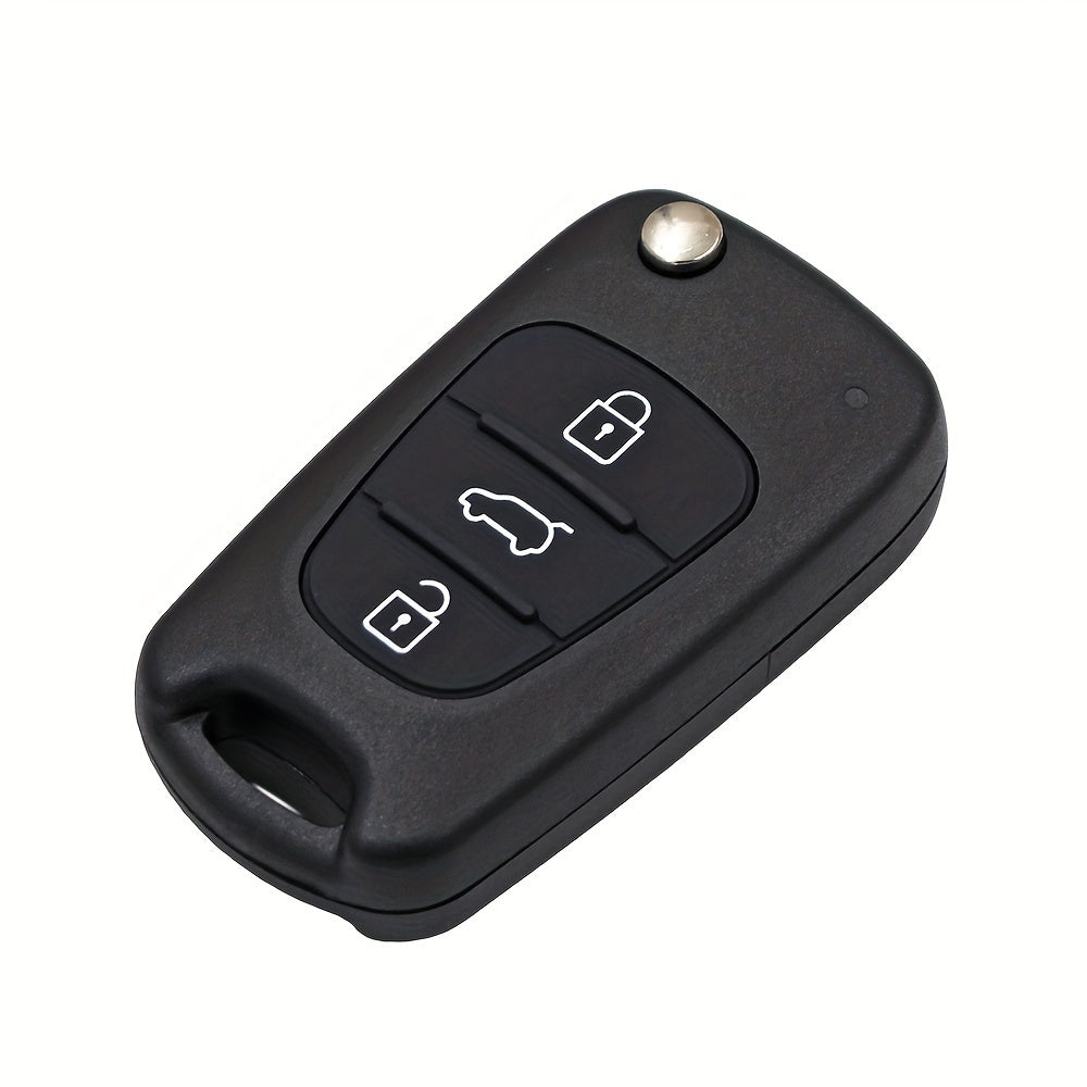 Car Key Shell Flip Remote Cover 3 Buttons for Hyundai Kia Vehicles