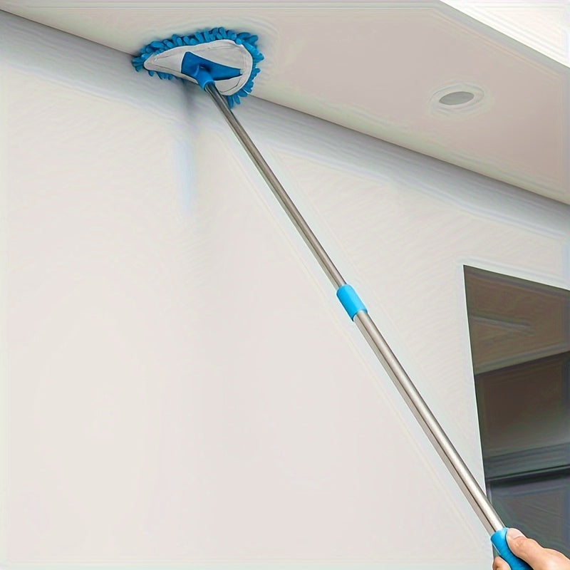 Telescopic Triangle Cleaning Mop with Long Handle for Walls Floors and Ceilings