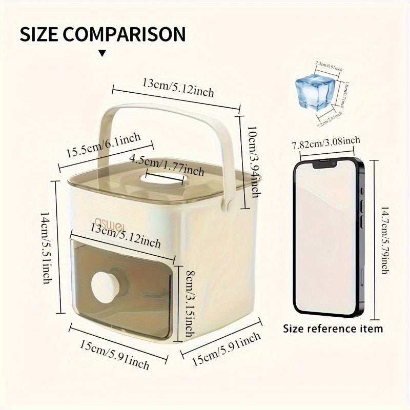 Large 48-Grid Ice Cube Tray Food Grade Plastic Refrigerator Compatible