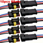 10Pcs/5 Sets 3Pin Electrical Wire Connectors Male Female Quick Disconnects for Automotive Marine