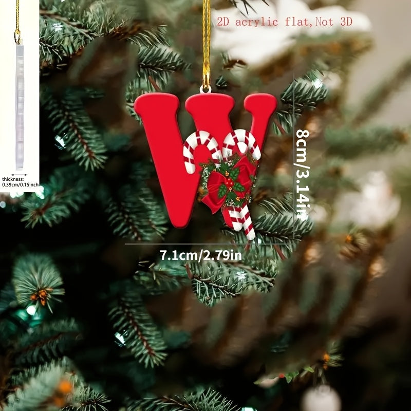 26pcs Acrylic Christmas Tree Ornaments Hanging Pendants for Home and Party Decoration