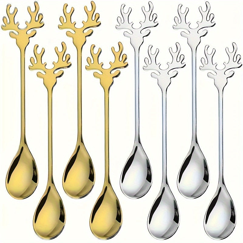 Stainless Steel Deer Head Coffee Spoon for Dessert and Coffee