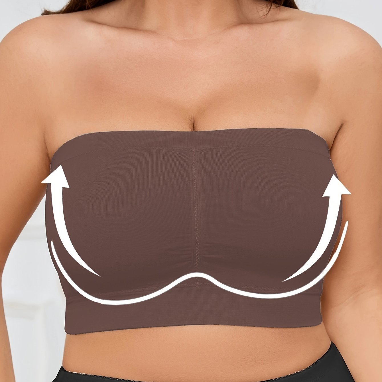 Women Seamless Wireless Sports Bra Breathable No-Pad Bandeau Solid Color