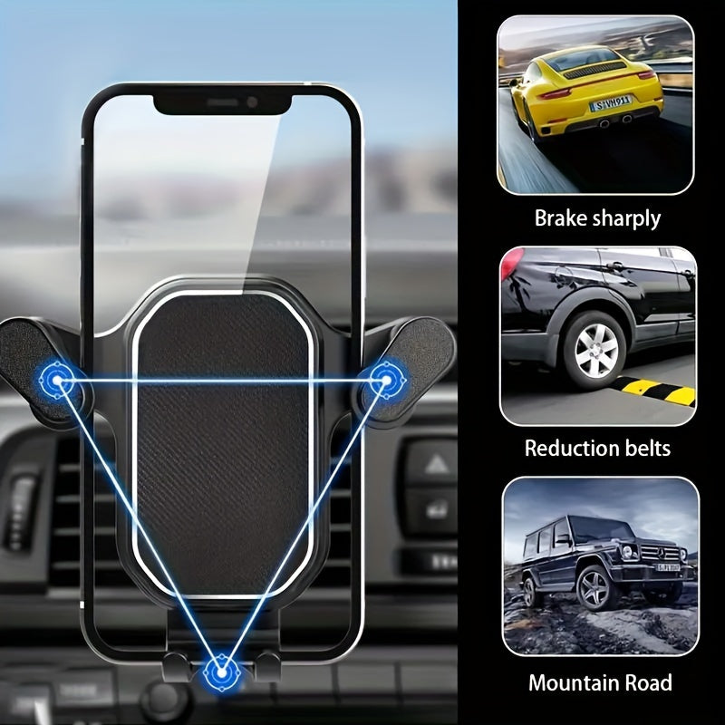 Soporte universal para teléfono de coche, clip de ventilación de ABS, ángulo de visión ajustable