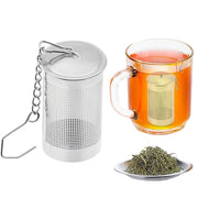 Filtro de té de acero inoxidable con gancho, a prueba de fugas, mantiene la taza limpia