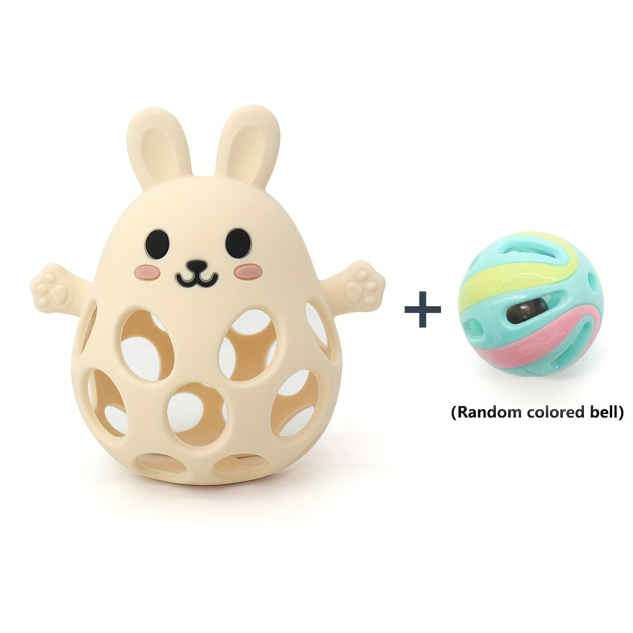 Yangi tug'ilganlar uchun mo'ljallangan, shovqinli chayqash uchun silikon bolalar chaynash o'yinchoq, turli ranglarda