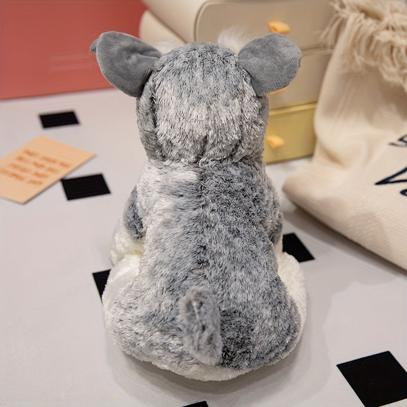 Juguete de peluche con temática de anime de perro Schnauzer para decoración de habitación y regalos