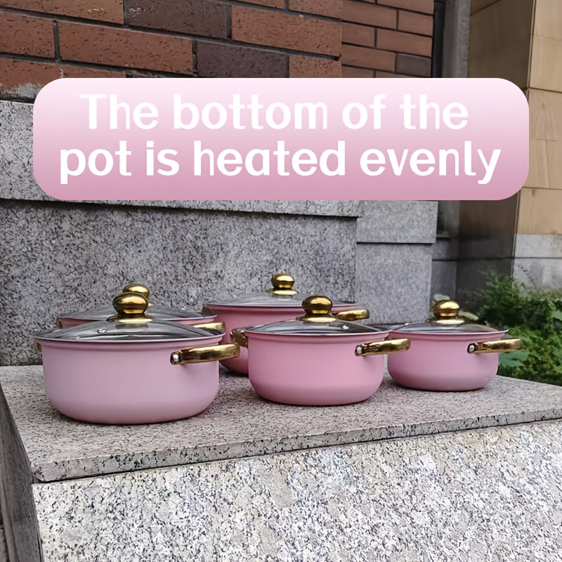 Ikkita tutqichli va shaffof shisha qopqoq bilan mustahkam zanglamas po'latdan yasalgan sho'rva qozoni - ochiq havoda lagerda, induktsion plitalarda ideal, qaynatmalar va jo'xori tayyorlash uchun mukammal, o'ylangan Rojdestvo va Thanksgiving sovg'asi.